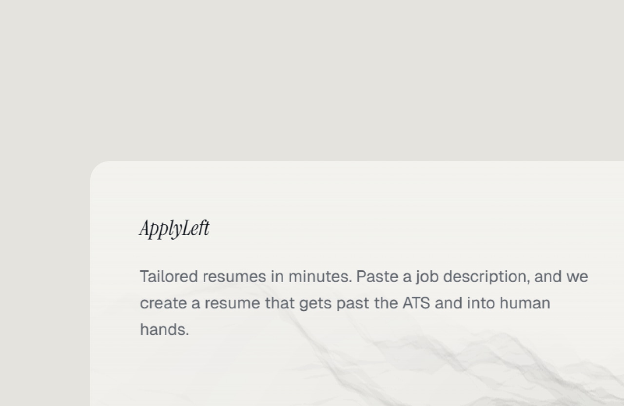 ApplyLeft, screenshot 1